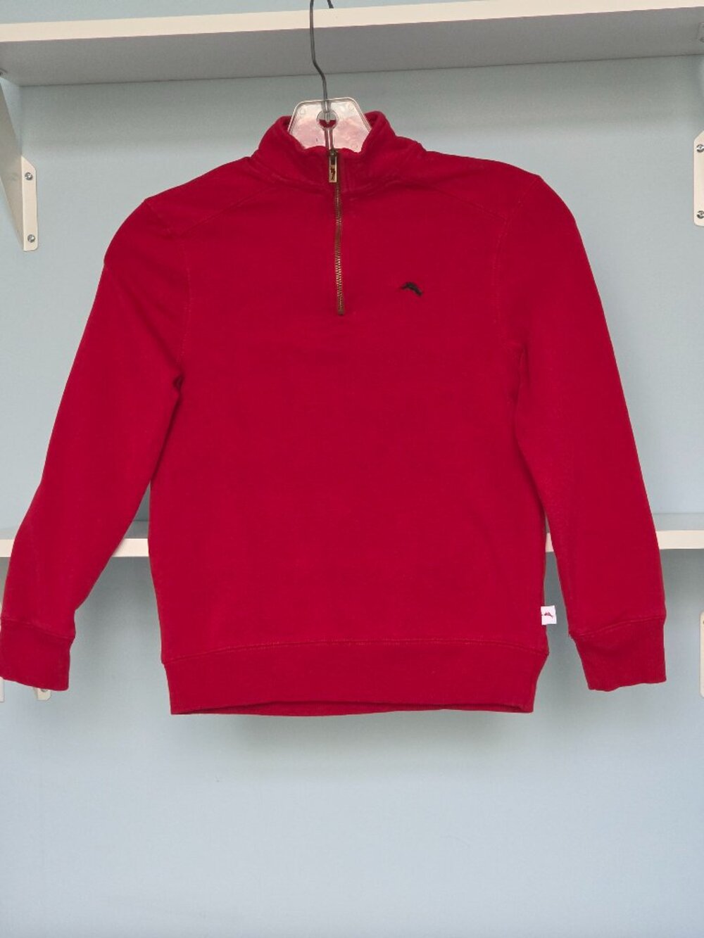 TOMMY BAHAMA YOUTH QUARTER ZIP PULLOVER, AGE 7-8